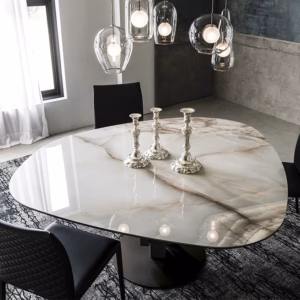 Cattelan Italia Skyline Keramik Table, round, irregular