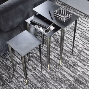 Cattelan Italia Spillo set of 3 Side Tables, square, rectangular
