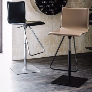 Cattelan Italia Toto Stool, Leather Upholstery