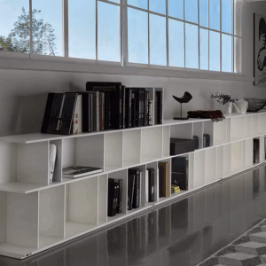 Cattelan Italia Wally Low Bookcase, lacquered MDF