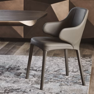 Cattelan Italia Wanda Chair, fabric, synthetic nubuck, synthetic leather, soft leather