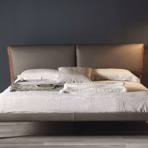 Cattelan Italia Adam Bed, Fabric, Leather Upholstery