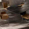 Eforma Cilindro Fixed Dining Round in Glass, Ceramic, Wood or Marble