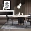 Eforma Cilindro Fixed Dining Round in Glass, Ceramic, Wood or Marble