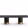Eforma Cilindro Fixed Dining Round in Glass, Ceramic, Wood or Marble