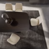 Eforma Cilindro Fixed Dining Round in Glass, Ceramic, Wood or Marble