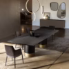 Eforma Cilindro Fixed Dining Round in Glass, Ceramic, Wood or Marble