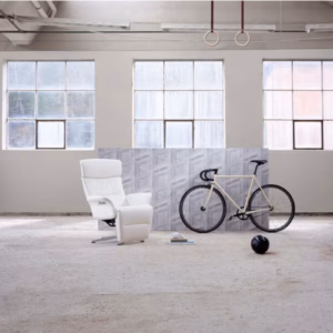 Conform Master Armchair with Footrest Lounge Chair Swivel Base in Fabric or Leather