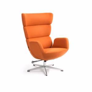 Conform Turtle Armchair Lounge Chair Swivel Base in Fabric or Leather