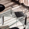 Desalto Liko Dining Table 404 in Transparent Glass Top