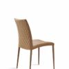 Eforma Asia Chair Diamond Quilted Upholstered with Metal Frame, In Low or High Back