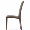 Eforma Asia Chair Diamond Quilted Upholstered with Metal Frame, In Low or High Back