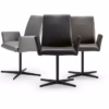 Eforma Ekta 4 Way Upholstered Office Chair & Armchair with Painted or Polished Aluminium Swivel 4 Way Base