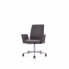 Eforma Ekta 5 Way Upholstered Office Chair & Armchair Height Adjustable with Polished Aluminium Swivel 5 Way Base