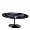 Eichholtz Solo Oval Dining Table Black Faux Marble
