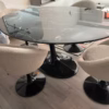Eichholtz Solo Oval Dining Table Black Faux Marble Ex-Display