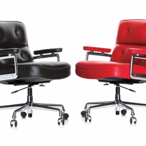 Vitra ES 104 Leather Swivel Lobby Chair