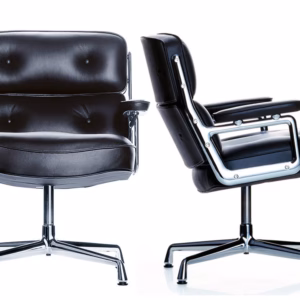 Vitra ES 105 Leather Swivel Lobby Chair