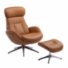 FLEXLUX Elegant Lounge Chair with Footstool
