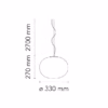 Flos Glo-Ball Suspension 1 Ceiling Light Dimensions