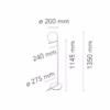 FLOS IC F1 Floor Lamp Dimensions