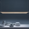 Foscarini Troag Strip Suspension Light Wood 185cm Length in 2 Finishes