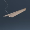 Foscarini Troag Strip Suspension Light Wood 185cm Length in 2 Finishes