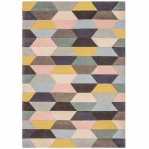Funk Pastel Honeycomb Rug by Asiatic