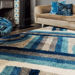 Gala GA03 Blue Retro Rug by Asiatic