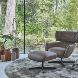 Montis George Armchair Lounge Chair in Fabric or Leather