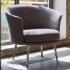 Hay Dorso Armchair Lounge Chair in Fabric and Leather