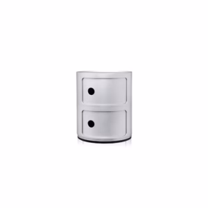 Kartell Componibili 2 Door Storage Unit 4966 Silver