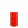 Kartell Componibili 3 Door in Red