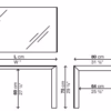 Kristalia Nori Glass Fixed Dining Table Depth 80cm