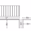 Kristalia Sushi Slatted Fixed Outdoor Table 90cm 