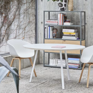 Loop Stand Round Table by Hay