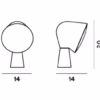 Foscarini Binic Table Lamp Light in 6 Different Colours