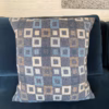 Melin Tregwynt Welsh Woollen Madison Cushion - Dark blue/grey