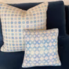 Melin Tregwynt Welsh Woollen Small Cushion - Cream/blue