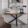 Montana Wild Wood Top Dining Table by Oliver B Casa