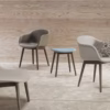Muuto Fiber Lounge Chair in Plain, Fabric or Leather, Wood Base