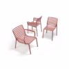 Nardi Outdoor Doga Relax Lounge Chair with Waterproof Bench Cushion