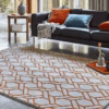 Nexus Fine Lines Orange Rug by Asiatic