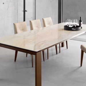 Omnia Ceramic Marble Extending Table by Calligaris