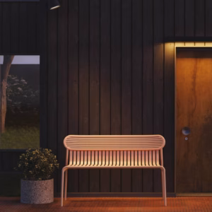 Petite Friture Week-end Outdoor Bench With Back