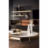 Pianca Abaco Round Coffee Table 90 Loud Metal, Leather, Marble, Conrete or Glass