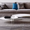 Pianca Abaco Round Coffee Table 60 Loud in Metal, Leather, Marble or Glass