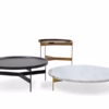 Pianca Abaco Round Coffee Table 60 Loud in Metal, Leather, Marble or Glass