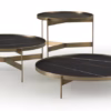 Pianca Abaco Round Coffee Table 60 Loud in Metal, Leather, Marble or Glass