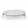Pianca Abaco Round Coffee Table 60 Loud in Metal, Leather, Marble or Glass